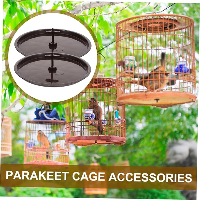 SUPVOX 4pcs Parakeet Poop Holder Tray Bird Toilet Pan for Cage Accessories Bird Cage Poop Tray Random Colors Easy to Clean