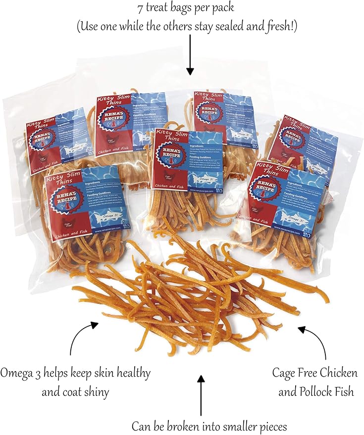 Rena's Recipe Kitty Slim Thins (Chicken&Fish)(7packs)