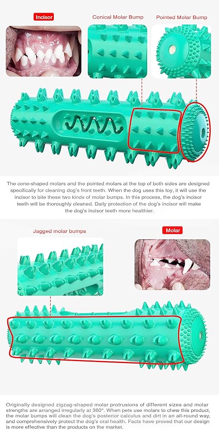 Dog Chew Toys for Aggressive Chewers, Dog Toothbrush Care Cleaning Stick, Puppy Toothing Chew Toy for Small Middle Dog (Lakes Blue)