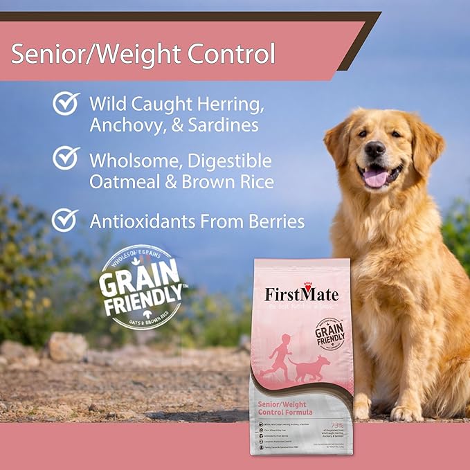 FirstMate Grain Friendly Senior Dog Food, 5 LB