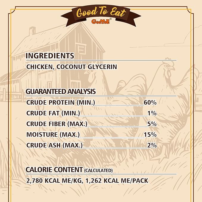 Gootoe Soft Dog Treats, Chicken Jerky - Dog Training Treats; High-Protein, Gluten-Free, Soft Jerky for Dogs, Hypoallergenic, Grain-Free, Sticks 1 lb