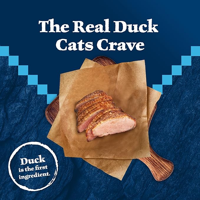 Blue Buffalo Wilderness Nature's Evolutionary Diet High-Protein, Grain-Free Natural Dry Food for Adult Cats, Duck, 5-lb. Bag