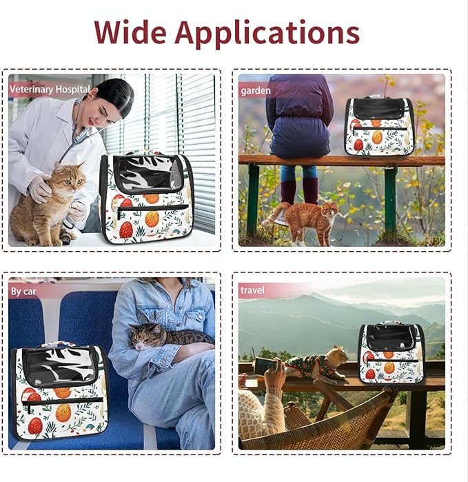 Spring Easter (2) Traveler Backpack Pet Carriers for Cats and Dogs
