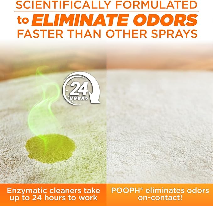 POOPH Cat Litter Box Odor Eliminator Spray 2-Pack (2 x 32 oz) — Cat Urine, Poop & Pee Odor Remover for Litter Box, Cat Trees & Furniture — Unscented, Safe for Cats & Kittens