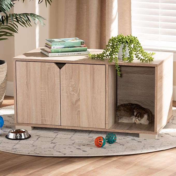 Baxton Studio Pet Bed, Light Brown
