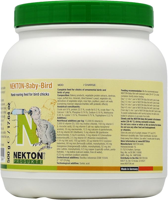 Nekton-Baby-Bird Handfeeding Formula For Birds 500g (17.6oz)