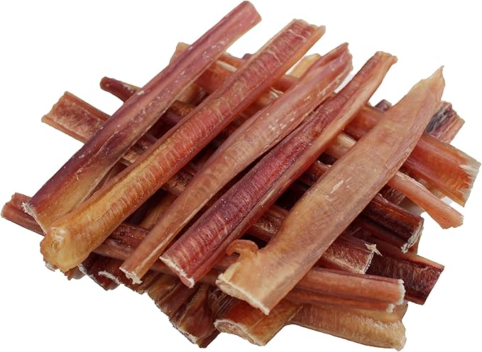 GigaBite Bully Sticks for Dogs All Natural Beef Pizzle Dog Chews, Odor & Rawhide Free Dog Treats, Long Lasting High Protein Chews Digestible Dental Dog Treat - Sticks (Half-cut 6"), Pack of 80