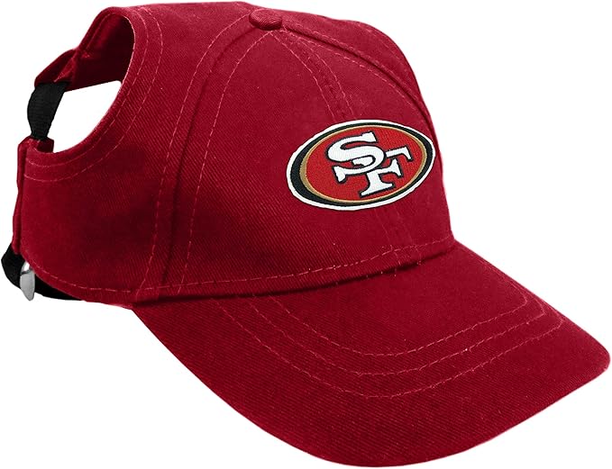 Littlearth NFL San Francisco 49ers Pet Baseball Hat, Team Color, X-Small