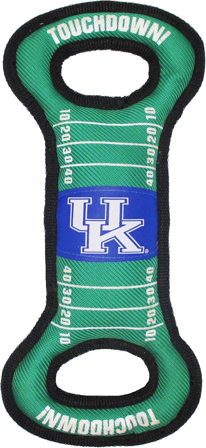 NCAA Football Field Dog Toy with Squeaker. - Kentucky Wildcats - for Tug, Toss, and Fetch. - Tough& Durable PET Toy