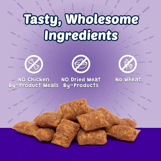 Blue Buffalo Bursts Crunchy & Creamy Cat Treats, Great for Training, Delish Liver & Beef, 5-oz Bag (Pack of 2)