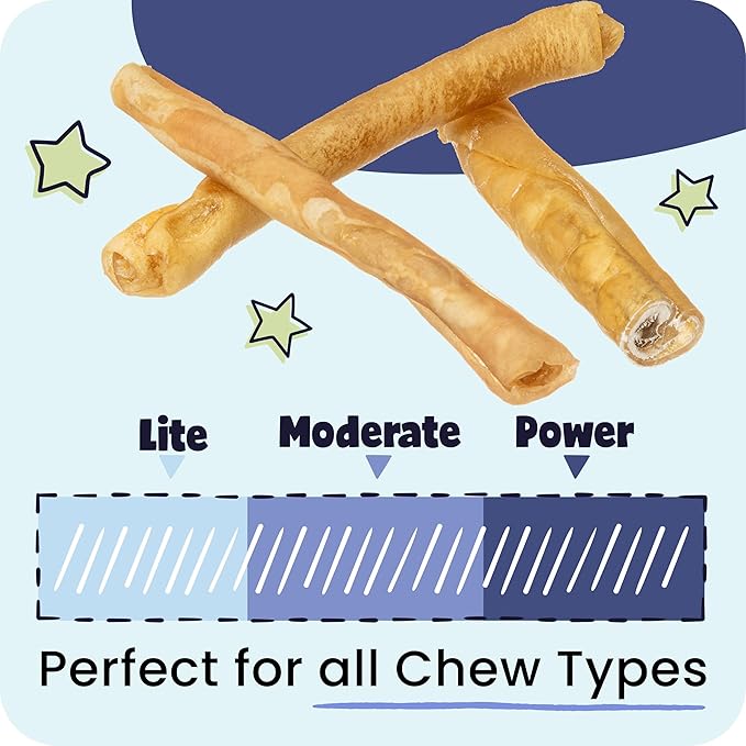 Pawstruck All Natural 5-6" Roasted Collagen Sticks for Dogs – Low Odor & Long-Lasting Bully Stick Alternative, Single Ingredient & Vet Approved – 40 Pack