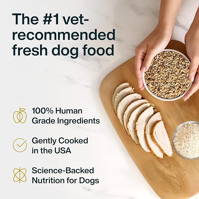 JustFoodForDogs Wet Dog Food for Sensitive Stomachs, Human Grade Frozen Fresh Pet Meal or Topper, Low Fat, Supports Dog Gut Health, Highly Digestible, Limited-Ingredient Recipe (72oz Pouch, 7 Pack)