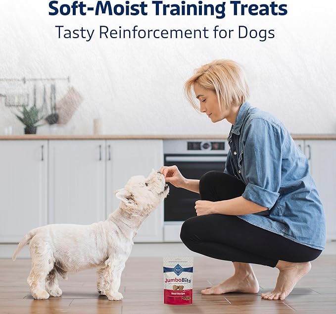 Blue Buffalo Jumbo Bits, Soft & Chewy Anytime Treats, Beef Recipe, Natural Dog Treats Mineral Enhanced for Flavor, 11 oz. Bag