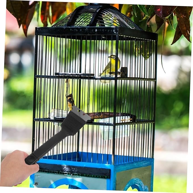YARNOW Stainless Steel Bird Cage Cleaning Brush Scraper Non-Shedding Bristles for Easy Removal of Droppings Accessory for Bird Nest and Cage Maintenance
