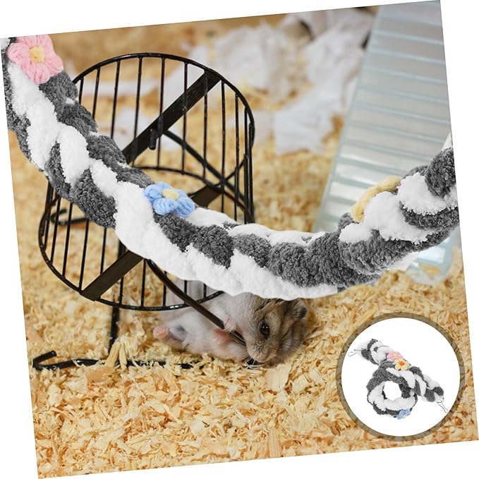 BESPORTBLE Squirrel Climbing Rope Perch Toy for Rats Hamsters and Sugar Gliders Safe Hanging Activity Accessory for Bird Cages Reducing Boredom and Enhancing Enrichment