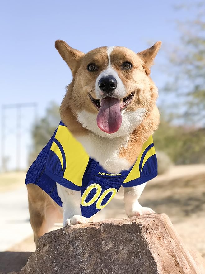 NFL STL-4006-MD LOS ANGELES RAMS DOG Jersey, Medium