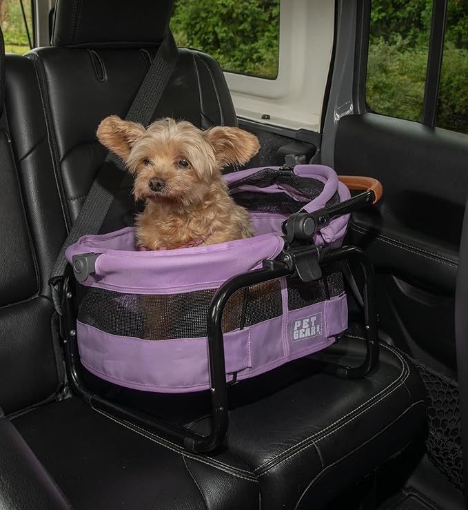 Pet Gear, A Vermont Family Owned Company Since 1936, 3-in-1 Travel System, View 360 Stroller Converts to Carrier and Booster Seat with Easy Click N Go Technology, for Small Dogs & Cats, 4 Colors