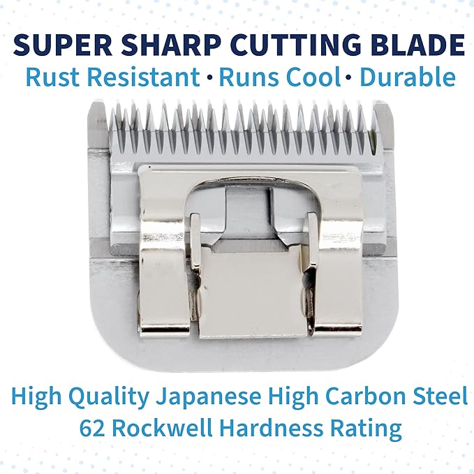 Detachable A Series 7f Blades for Cat Grooming Full Tooth Cuts Length 1/16" - 3.2mm Japanese High Carbon Stainless Steel Cat Grooming Supplies | Compatible A5 Series(7F Cat)