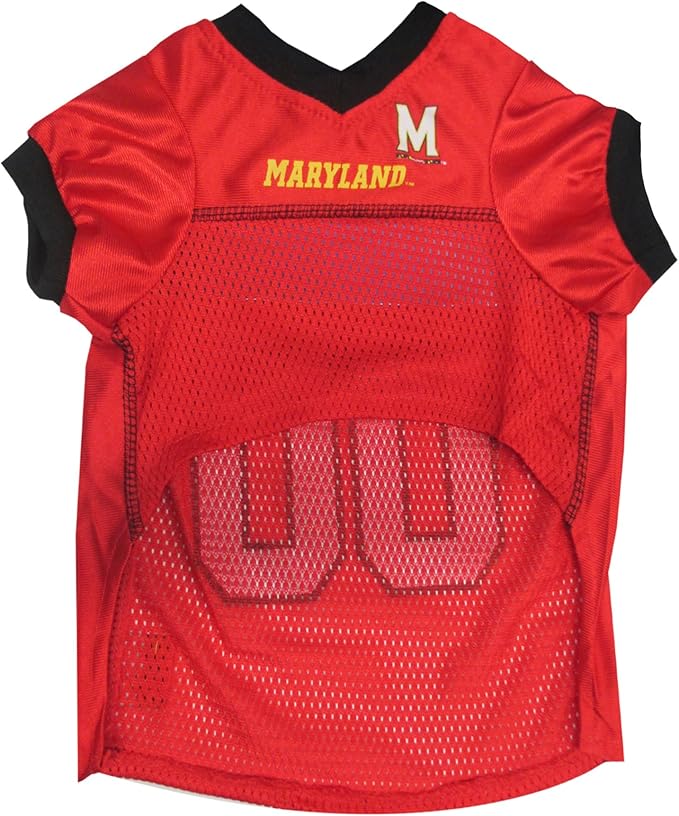Pets First NCAA College Maryland Terrapins Mesh Jersey for DOGS & CATS, Medium. Licensed Dog Jersey with your Favorite Football/Basketball College Team