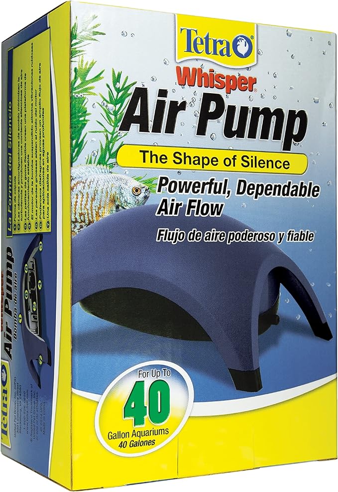 Tetra Whisper Air Pump 20 To 40 Gallons, For Aquariums, Powerful Airflow, Non-UL Listed