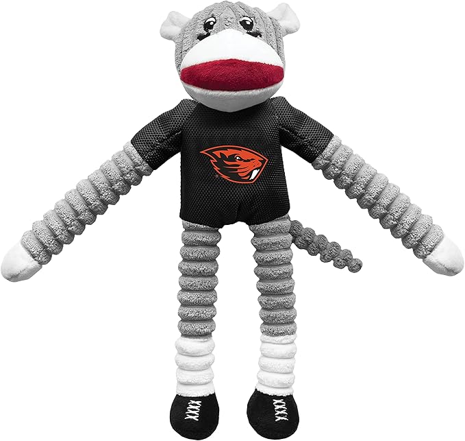 Littlearth NCAA Unisex NCAA Sock Monkey and Flying Disc Pet Toy Combo Set