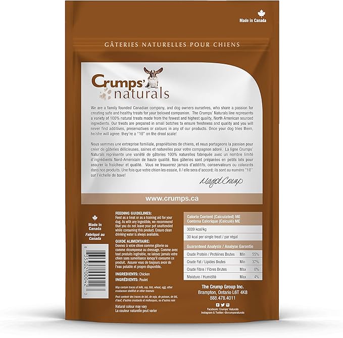 Crumps' Naturals Chicken Morsels For Pets, 4.7-Ounce