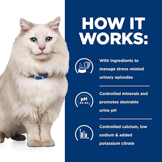 Hill's Prescription Diet c/d Multicare Stress Urinary Care Wet Cat Food, Chicken, 5.5 oz. Cans, 24-Pack