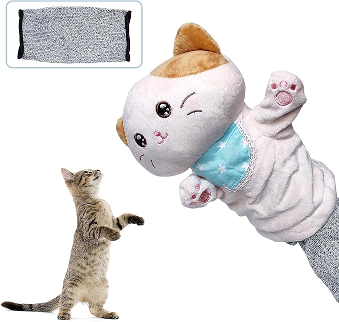 Cat Wrestler Toy Glove for Hand Protection - Professional Cat Wrestling Pad for Indoor Cats - Sturdy Kitten Play Glove with Infused Catnip