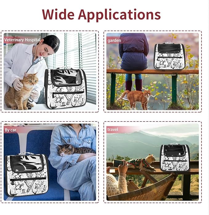 Chemistry Science Doodle (3) Pet Travel Carrier Soft Sided Portable Bag for Cats, Small Dogs, Kittens or Puppies