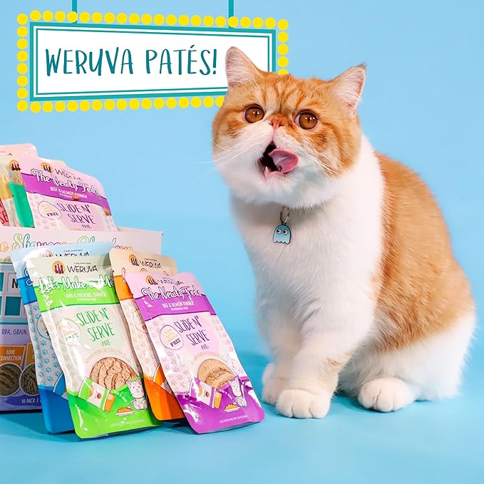 Weruva Wet Cat Food, Name Dat Tuna with Tuna Pate, 2.8oz Slide N Serve Pouch, Pack of 12