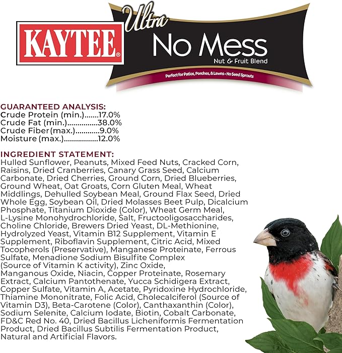 Kaytee Wild Bird Food, 5.5 Pound | Waste Free | Nut and Fruit Blend | For Multiple Bird Species | Pack of 2