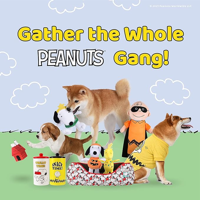 Peanuts for Pets Comics Snoopy Collegiate Dog Sweater, Soft and Comfortable Apparel Clothing Shirt for Medium Dogs, Black