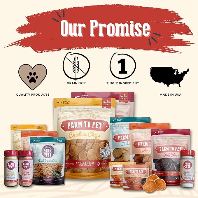 Farm To Pet - Cat Treat Crumbles - 3 oz Single Ingredient Chicken Treat and Snacks - Healthy for Indoor Cats and Kitten - Essential Products (Mix with Wet/Dry Food)