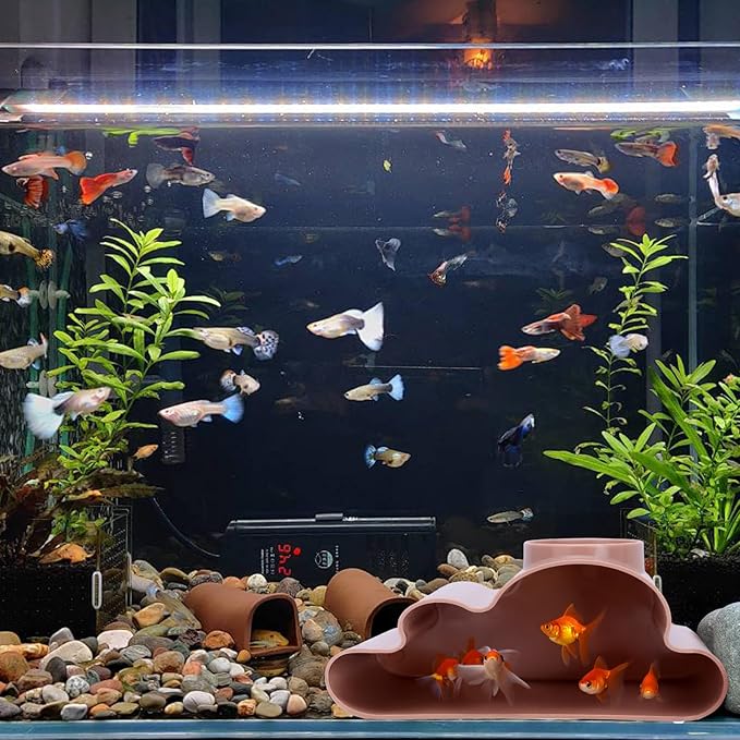 Reptile Hide Cave w/Viewing Window – Humid Hideout for Leopard Gecko, Hognose Snake, Corn Snake & Lizards – Tank Accessories, Enrichment Toys, Climbing Decor & Safe Shelter for Reptiles & Amphibians