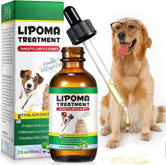 Lipoma Treatment for Dogs & Cats, Soften Fatty Lumps & Bumps in Dog, Castor Oil for Dogs, Pet Massage Oil, Soften Fatty Lumps & Bumps in Dog