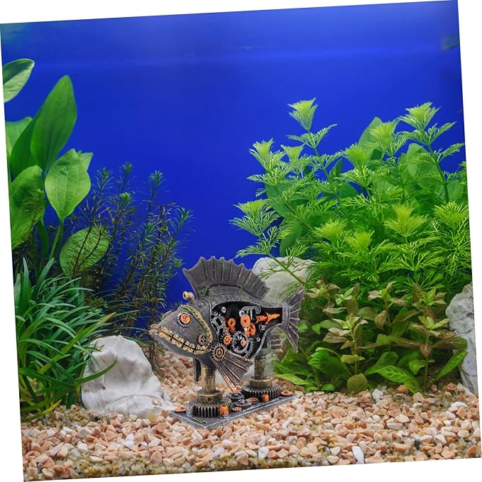 Aquarium Decor Resin Fish Tank Hideout Ornament Eco-Friendly 7.48X2.36X6.29 Inch Landscaping Decoration for Aquatic Pets