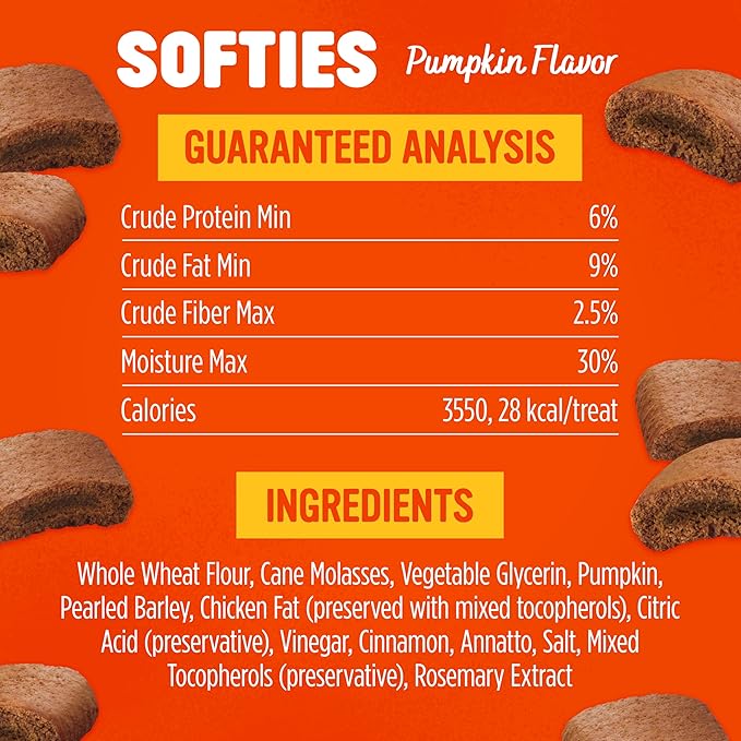 Blue Dog Bakery Pun'Kin Softies, Pumpkin Flavor, 10 Ounces