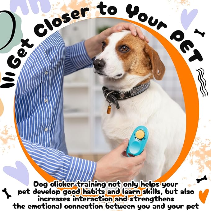 15 Pcs Dog Training Clicker Pet Behavioral Training Clickers Colorful Dog Clicker for Trainings Dogs Behavior Aids Trainings Effective for Cat Puppy Birds Animal, Durable Lightweight