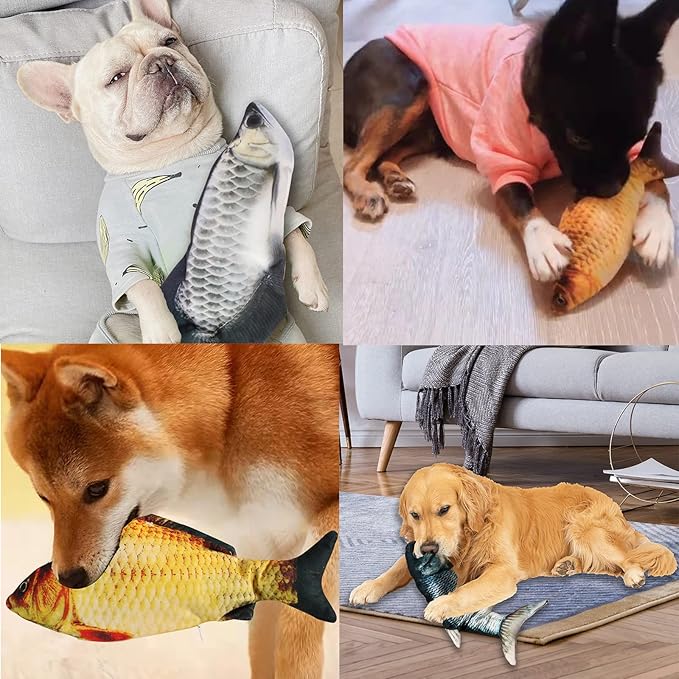 VAIZIQ Flopping Fish Electric Moving Dog Fish Toy, Floppy Cat Toys for Dog Exercise, Reducing Stress for Cats and Small Dogs