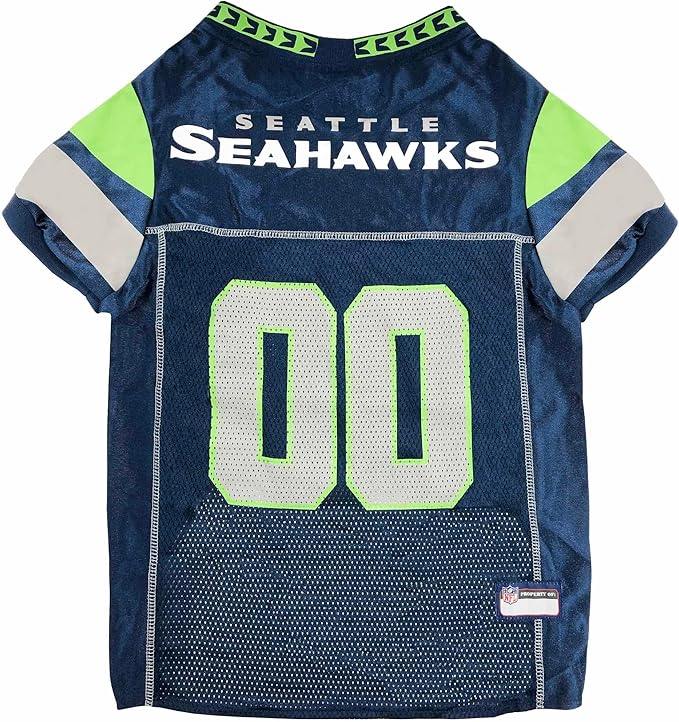 Pets First NFL Seattle Seahawks Dog Jersey, Size Small, Football Shirt Costume for Pet, Dog Sports T-Shirt, NFL Team Clothing for Cats, Licensed Pet Apparel Available in 7 Sizes and 32 Teams