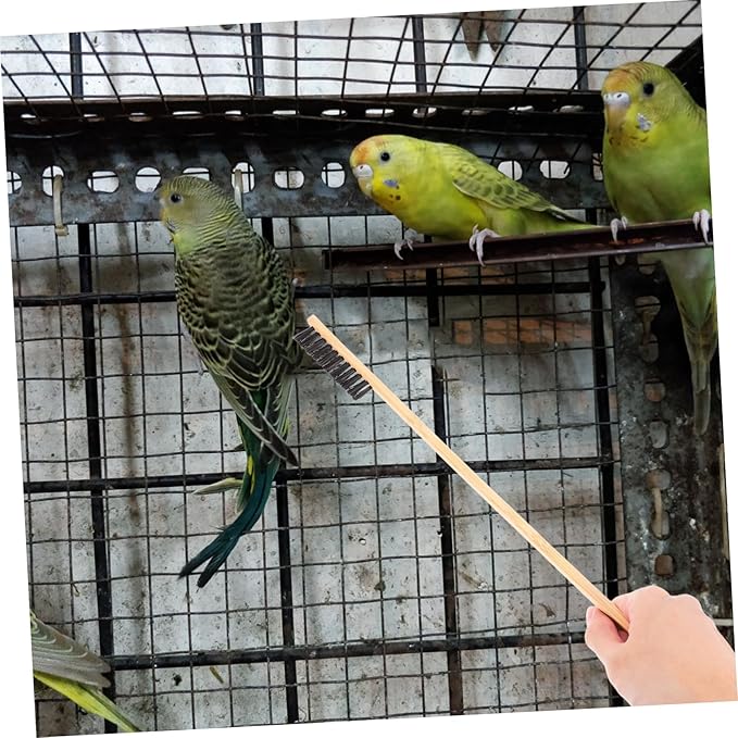 Toddmomy 2pcs Bird Cage Cleaning Brush Set Bird Droppings Cleaner Brush Small Animal Cage Cleaner Household Cleaning Tools