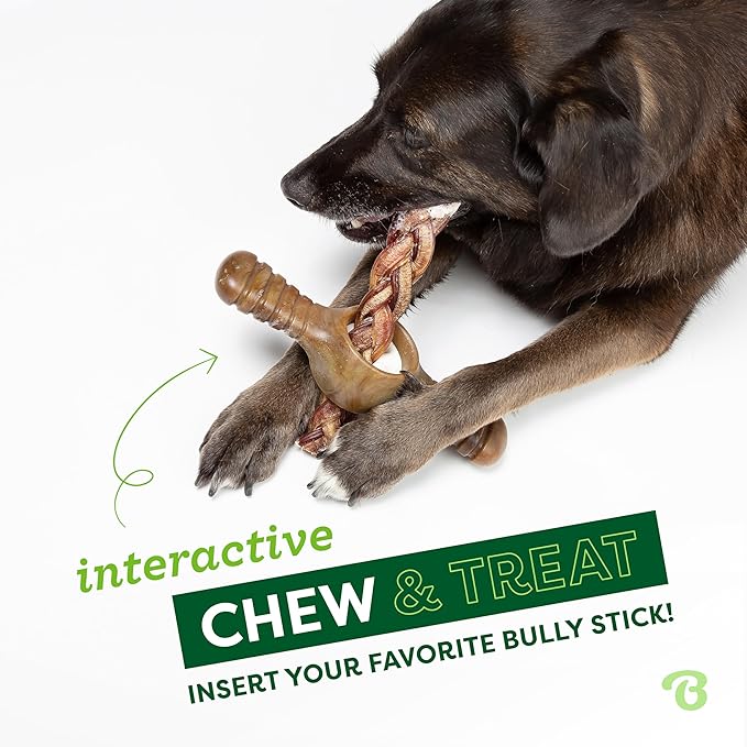 Benebone Pawplexer Interactive Treat Dispensing Tough Dog Puzzle Chew Toy, Made in USA, Large, Real Bacon Flavor