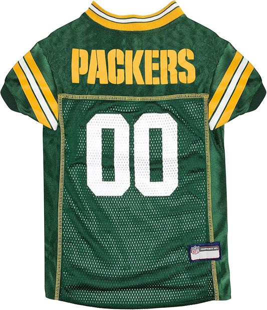 Pets First NFL Green Bay Packers Dog Jersey, Size X-Small, Football Shirt Costume for Pet, Dog Sports T-Shirt, NFL Team Clothing for Cats, Licensed Pet Apparel Available in 7 Sizes and 32 Teams