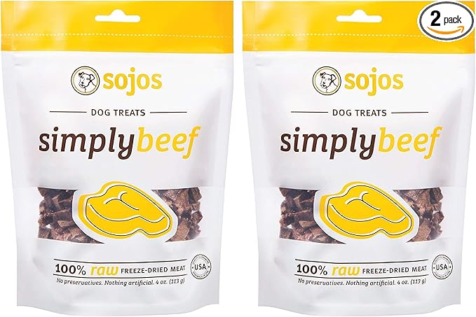 Sojos Sojos Simply Beef Dog Treats, Pack of 2