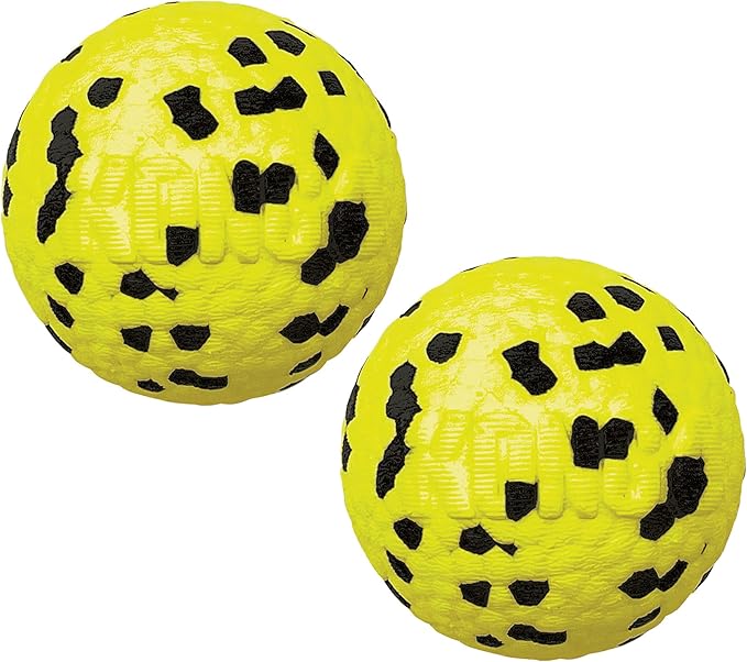 KONG Reflex Ball Dog Toy - Lightweight Durable Bouncy Fetch Toy - High-Bounce, Floats for Water Play (Medium 2 Pack)