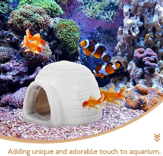 Resin Figurine Tank Hideout for Fish and Shrimp Realistic Aquarium Decoration Cute Ornament for Aquatic Pets Miniature Underwater Landscape Decor Safe Space for Hiding
