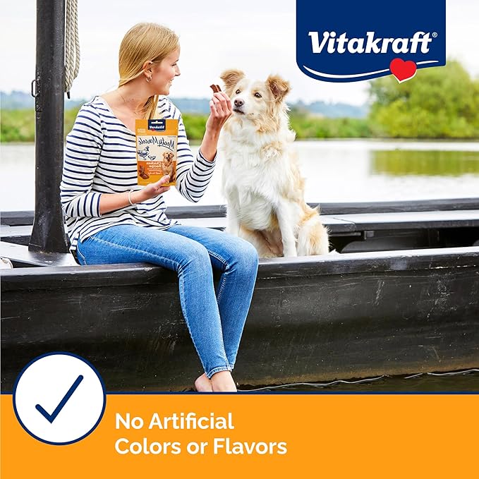 Vitakraft Meaty Morsels Treats for Dogs - Chicken with Chicken Sausage - Super Soft Dog Treats for Training - Two Layers of Gently Oven-Baked Meaty Goodness