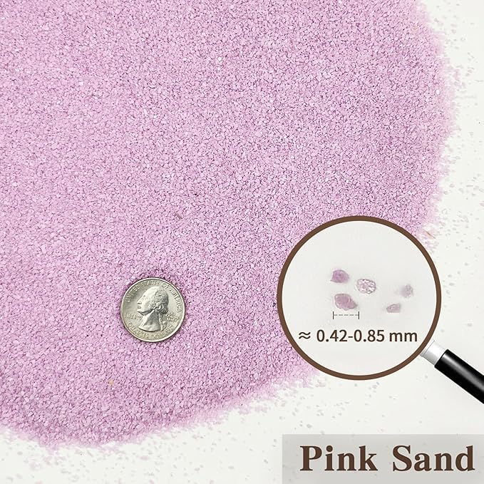 FANTIAN 20 lbs Pink Sand, Decorative Sand for Aquarium, Fish Tank, Candle, Vase Filler, Wedding Ceremony, Arts Crafts and Bowl Fillers