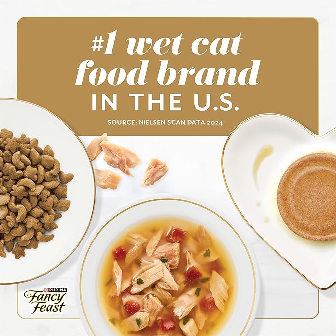 Fancy Feast Gems Pate Cat Food Mousse with Chicken and a Halo of Savory Gravy Cat Food - 4 oz. Boxes,(Pack of 16)