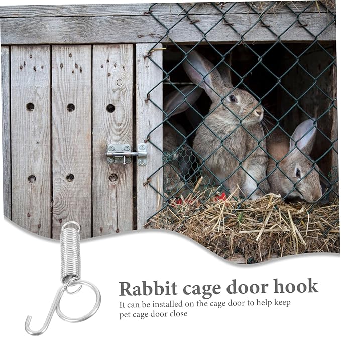 30pcs Cage Door Spring Hook for and Pigeon Cages High Elastic Fixed Hanger for Feeding Box Multi-Function Accessory for Attachment